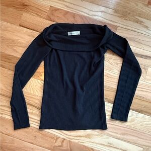 Abercrombie & Fitch Black Ribbed Top